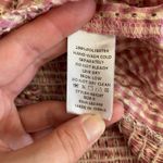 Milk & Honey Gingham Floral Tie Front Top Womens Size S Pink Brown Photo 6