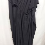 Joseph Ribkoff Size 12 Maxi Dress Wrap Top Open Back V-Neck Elegant Black 420 Photo 6