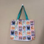 MIA CHARRO Canvas Shoulder Bag Cats Land With Floral
Headband Cute Boho Cottage White Photo 1