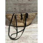 Straw Purse Bag Shoulder Crossbody Coastal Beachy Tan Photo 3