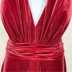Revelry Burgundy Dylan Velvet Dress Size 8 Photo 6