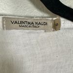 Valentina Naldi White Linen Long Sleeve Dress Coverup Women's Size Small Photo 4