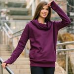 Zyia  Oh So Soft Cowl Neck Hoodie size XXL plum Nwt new lounge on the go soft Photo 0