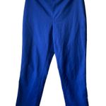 St. John  Cobalt Blue Flat Waist Cotton Stretch Capri Cropped Pants Size 4 Photo 7