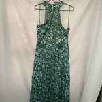 SCOOP WO SIZE XXL (20)Green and Blue floralPatterned Halter Dress pleated skirt Green Photo 7