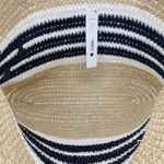 AQUA  Trio Striped Straw Woven Tote Bag New Photo 10