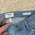 frame denim FRAME Le Skinny de Jeanne Crop Jeans Size 30 Light Wash Dip Dye Photo 3