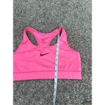 Nike dri fit racer back sports bra M bright pink red logo running workout gym Photo 3