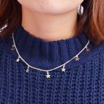 Silver Star Choker Necklace Photo 0