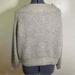 Leith Crewneck Oversized Chunky Sweater Light Gray Photo 7