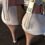 Coach taupe tan suede with leather strap booties Photo 8