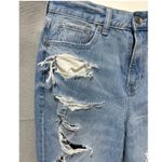 American Eagle  AE Destroy Your Blues Ripped Stretch Mom Jeans Size 4 Short Photo 3