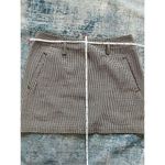 Guess  Cream Brown Black Houndstooth Mini Pencil Skirt w Pockets Size 28" Photo 5