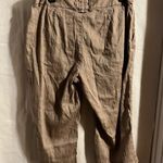 Coldwater Creek Women’s 12P Linen Cotton Blend Cropped Wide Leg Pant Brown Color Photo 3