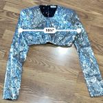 DANIELE CARLOTTA Sequin Crop Top in silver size 38 Photo 6