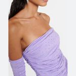 NWOT Alex Perry lilac rhinestone dress mini Size 6 Photo 4