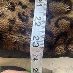Leopard Faux Fur Vest Brown Black Zip Front Size L Chic Winter Statement Layer Size L Photo 8