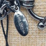 Ann Taylor NWT  Statement Bracelet Gun Metal Multi Strand Crystal Accents Toggle Photo 4
