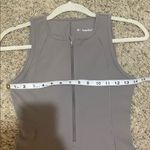 Aritzia TNAction Breathe Icon Romper Zippered High Neck Taupe Size Small Tan Photo 11