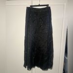Tahari Vintage Whimsygoth 100% Silk Beaded Skirt Photo 8