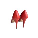 Halogen  Perforated Red Leather High Heel Pumps Size 8.5 Photo 4