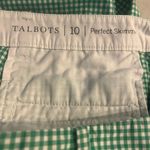 Talbots  Perfect Skimmer Pants Womens 10 Green Gingham Plaid Cropped Pants EUC Photo 5