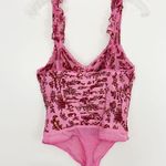 Free People  Weekend Plans Bodysuit Hot Pink Combo Floral Size Small NWT Photo 6