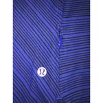 Lululemon Kanto Catch Me Long Sleeve Size 4 Stripe Sapphire Blue Black Top Shirt Photo 6