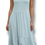 Sundry Anthropologie Womens Sleeveless Mint Green Tiered Flowy Maxi Dress Size M Photo 0