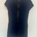Alice + Olivia  Liv Drop-Waist Mini Shift Dress Navy Blue Size 2 Photo 5