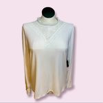 Halogen Ivory Cloud women’s polyester long sleeve pretty Madonna blouse sz XL Photo 6