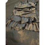 Mystic Sleek Ruffle Dress Party Cocktail Evening Black Size Small Silver Photo 1