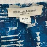 Beach Lunch Lounge‎ Turquoise Abstract Print Blouse Photo 1
