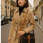 Vintage FRANCOIS MAROT PARIS France Pebble Black Leather Cross Body Purse Bag Photo 0