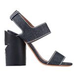 Givenchy Star Block Chunky Heel Ankle Strap Sandals RARE Denim Blue White Sz. 6 Photo 4