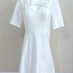 BCBGMAXAZRIA NWT  Women's Cypress White Short Sleeve A-Line Dress Photo 0
