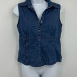 Faded Glory  Vintage Y2K Denim Button Up Vest Shirt Size Small Early 2000s Photo 4