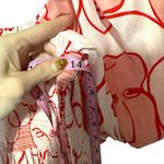 La Ligne Lola Silk Maxi Dress x Hanna Barczyk abstract face XS Wedding vacation Pink Photo 6