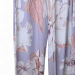 Beyond This Plane  Lavender Floral Pull On Pants Pockets Elastic Waist Stretchy Photo 0