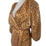 4SI3NNA Alora Dress in Gold Medium Womens Mini Polka Dot Cocktail Party Photo 6