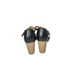 Clarks  Artisan Ciera Gull Black Leather T-Strap Gladiator Heels 8.5M Photo 4