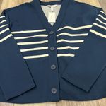 Spanx AirEssentials Striped Cardigan in Midnight Navy and Porcelain NWT Photo 10