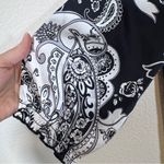 White House | Black Market  Silk Paisley Off Shoulder Blouse Womens L Shirt Top Photo 6
