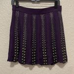 Tibi Silk Studded Mini Skirt Purple Size 6 Photo 3