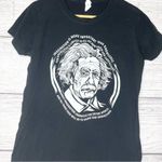 Tultex Albert Einstein Imagination Black Graphic Quote T Shirt 
Women’s Size Large Photo 1