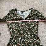 Forever 21  | Hunter Green Floral Long Sleeve V-Neck Romper | Medium Photo 9