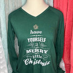 st. john's bay  Forest Green Long Sleeve Top Photo 0