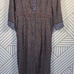 Anthropologie  ett:twa Christene‎ Silken Jumpsuit Long Sleeve Color Print Size 6 Photo 0