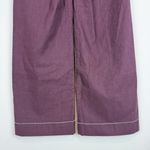 Anthropologie  Maeve The Colette Contrast Stitch Cropped Wide-Leg Pant Brown 25 Photo 12