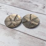 Vintage Stud Earrings For Pierced Ears Retro Circular Extra Large Photo 4